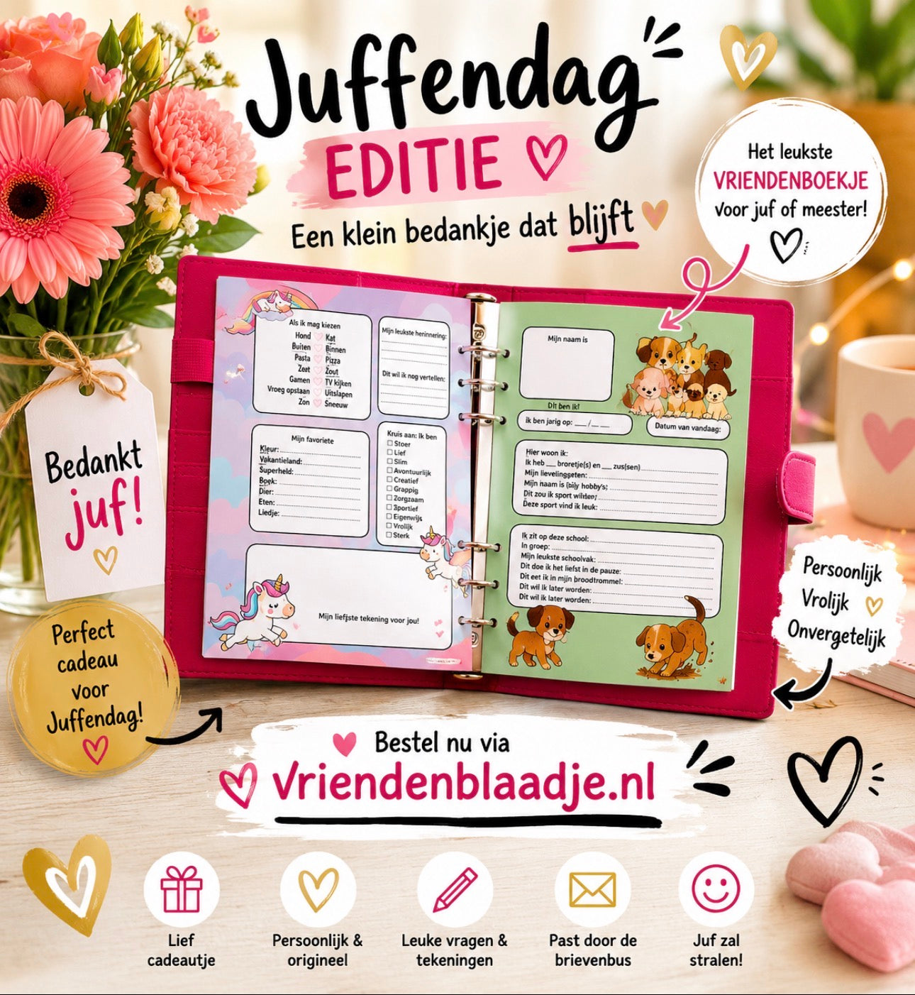 Juffendag Vriendenblaadje – Het leukste cadeau voor de juf
