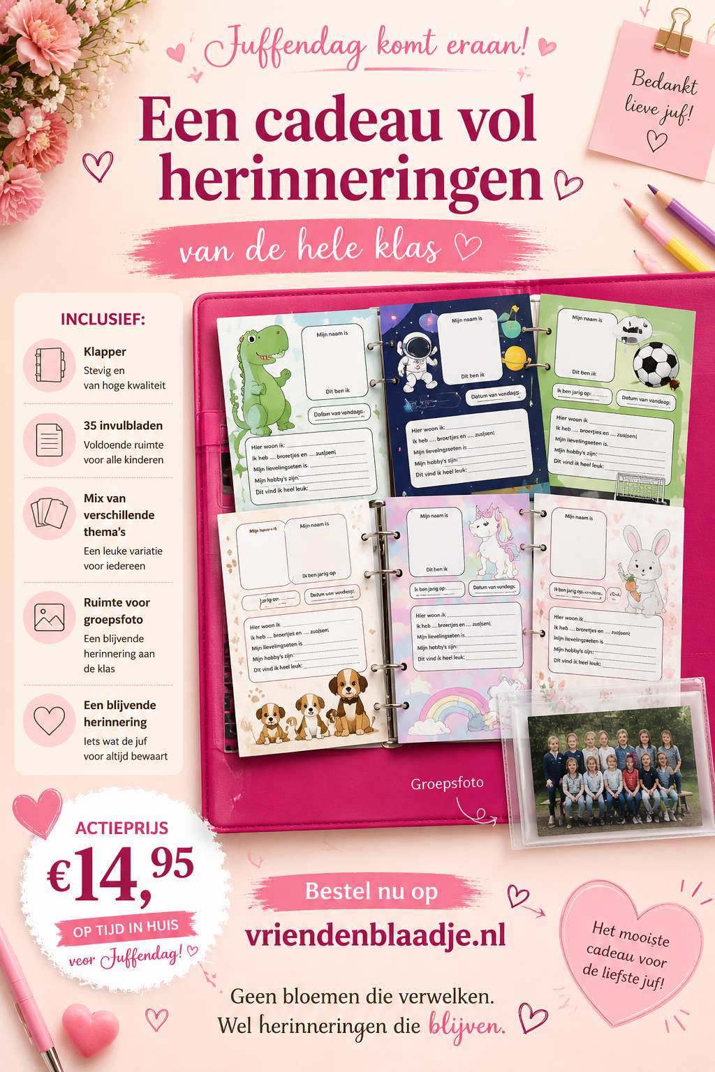 Juffendag Vriendenblaadje – Het leukste cadeau voor de juf